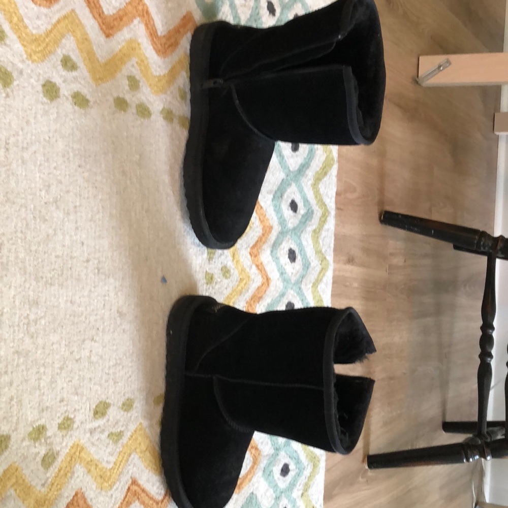 Auswool leather sheepskin boots